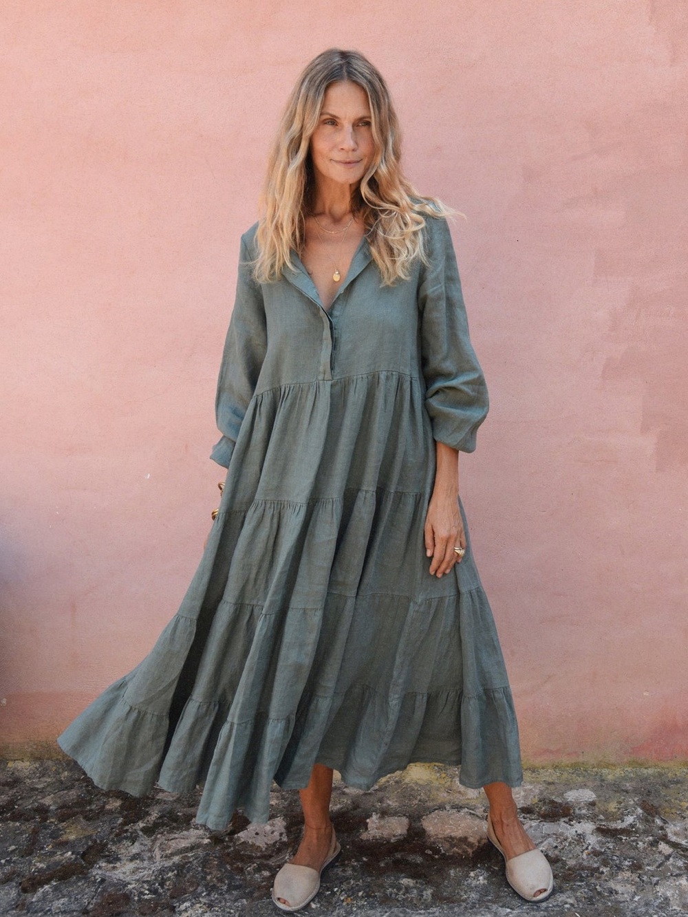 Beachwood Baby Mara 100% Linen Dress
